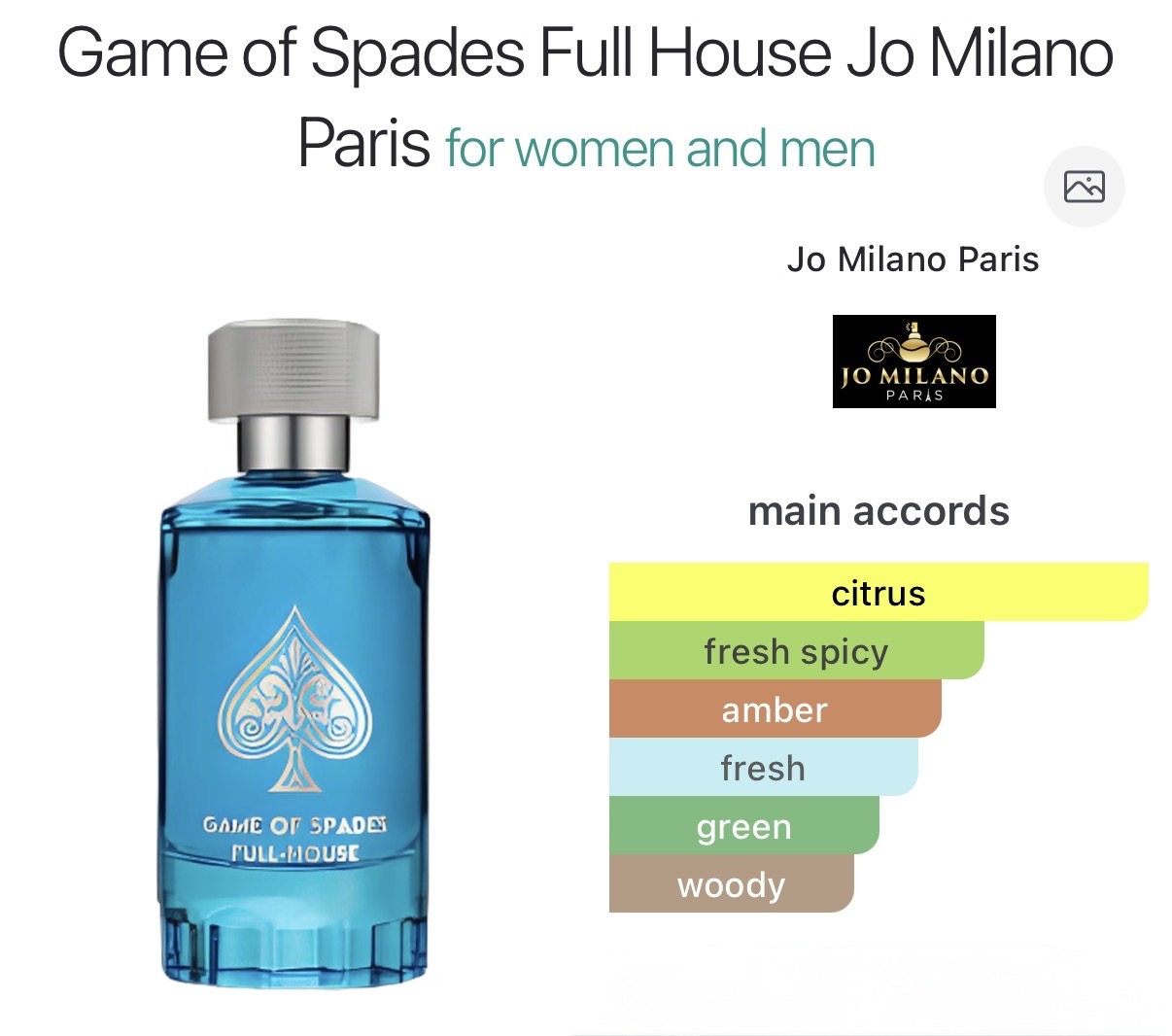 Jo Milano Game of Spades Full House catalog page