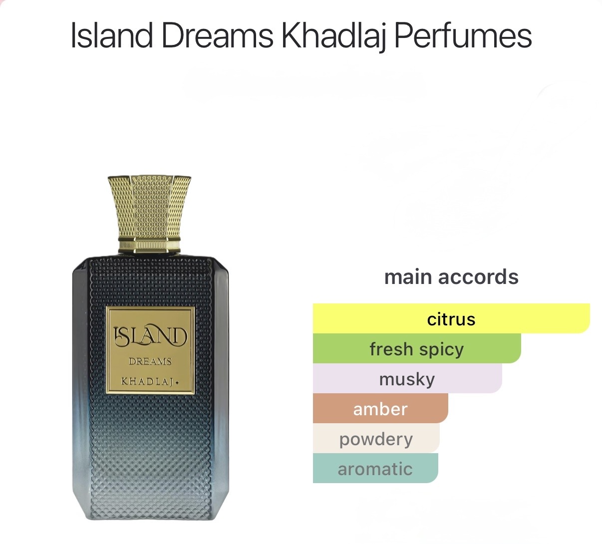 Khadlaj Island Dreams catalog page