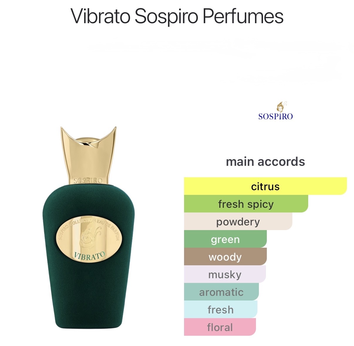 Sospiro Vibrato catalog page